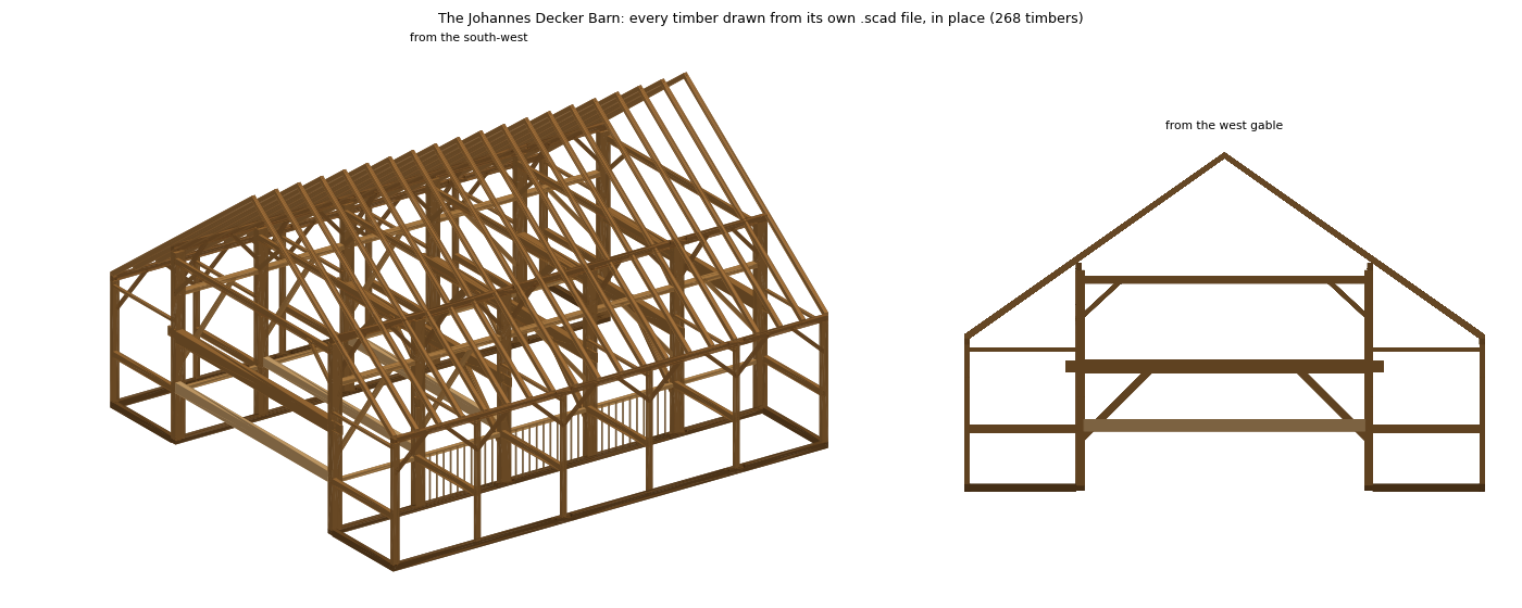 Johannes Decker Barn, every timber drawn from its own file